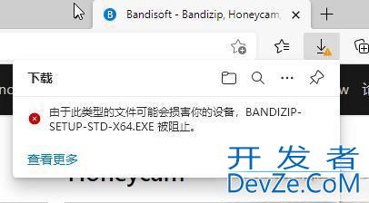 win10中edge提示由于此类型的文件可能会损害你的设备被阻止怎么办?