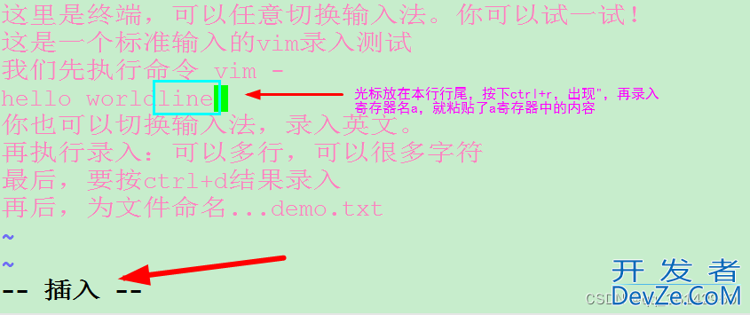 Linux CentOS7 vim寄存器解读