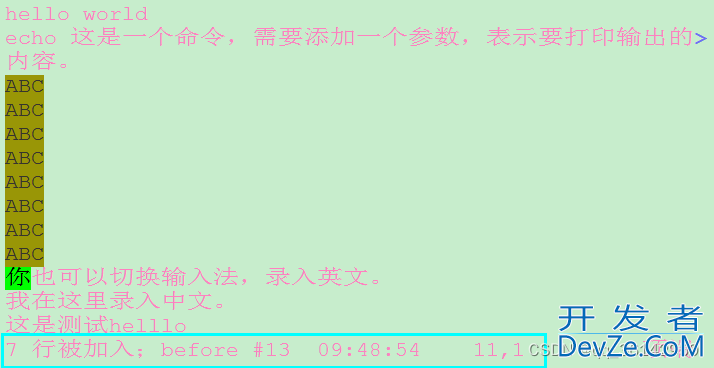 Linux CentOS7 vim重复行问题