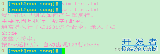 Linux CentOS7 vim重复行问题