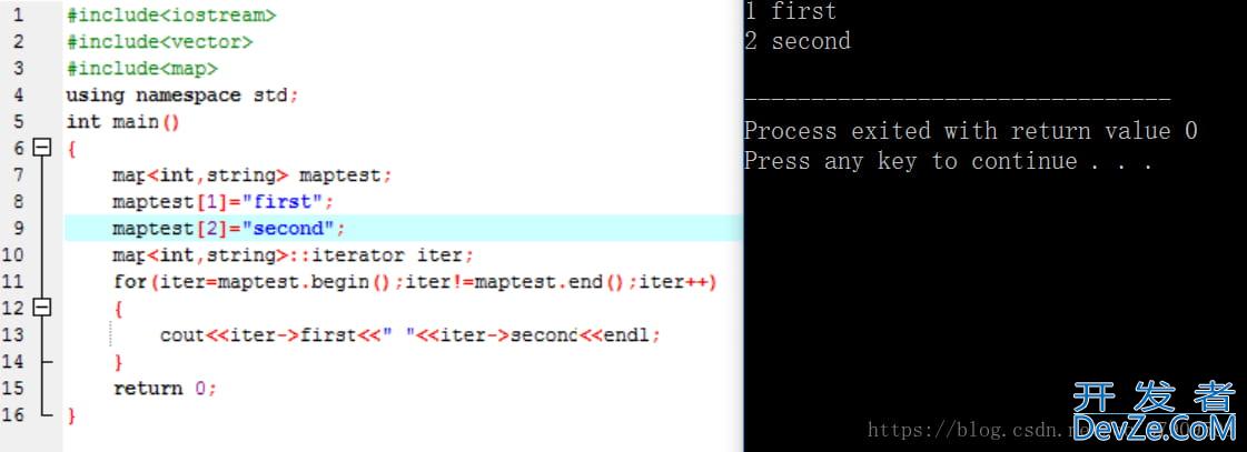 c++中map容器的使用详解