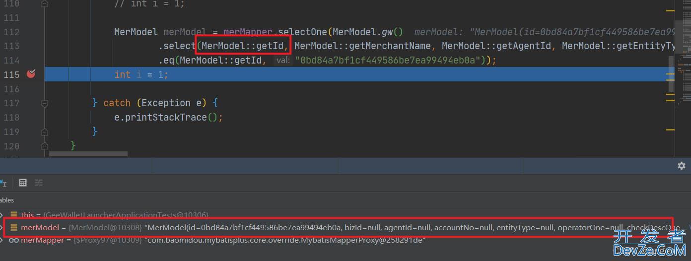 mybatisplus selectOne查询,有数据,但返回为null问题