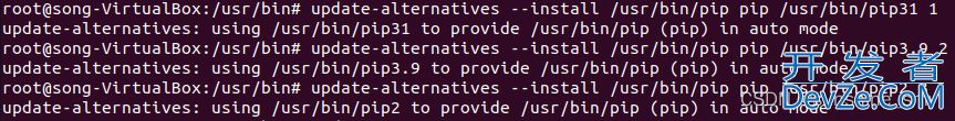 ubuntu系统下多个python版本如何设置默认python和pip