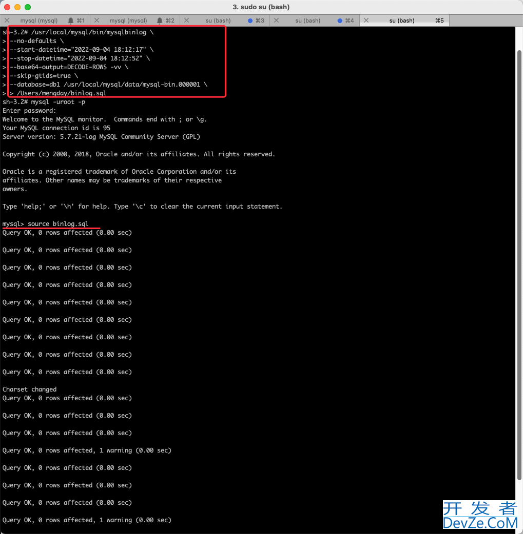 SpringBoot数据库恢复的两种方法mysqldump和mysqlbinlog