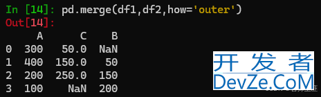 pandas中DataFrame的merge操作的实现