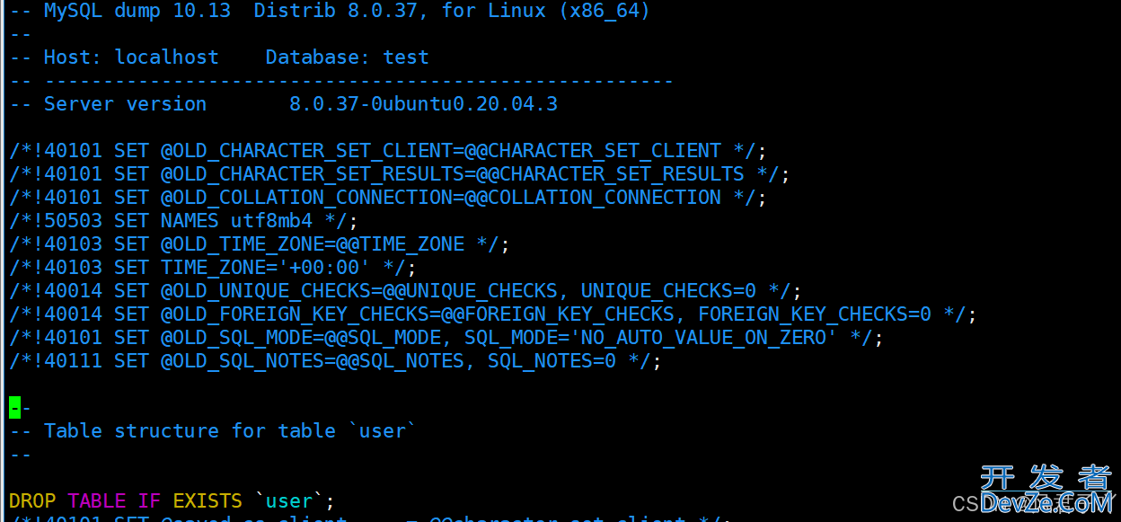 MySQL对数据库和表进行DDL命令的操作代码