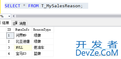 SQLServer 表值构造函数(Transact-SQL)的使用