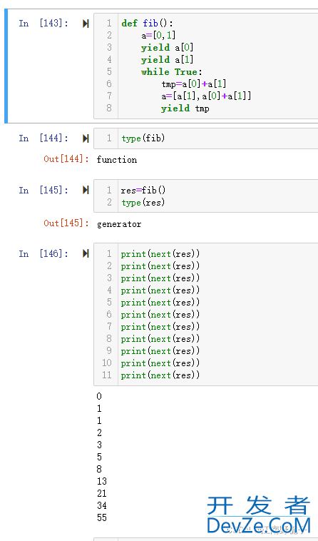 Python生成器generator和yield关键字的使用