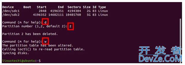 linux怎么删除分区? Linux系统删除分区的教程