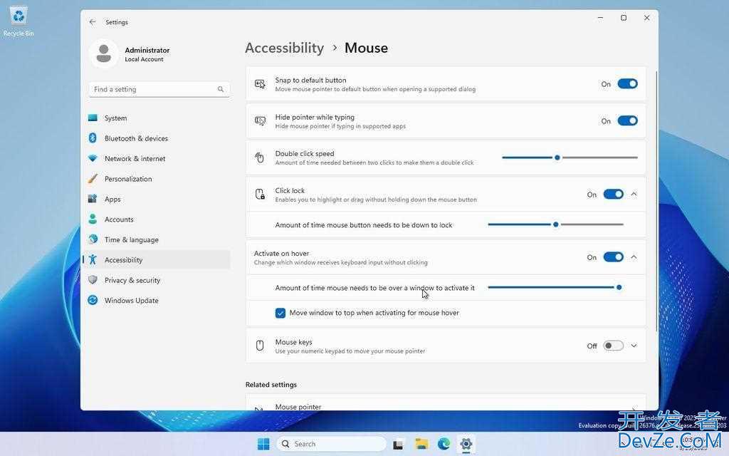 淘汰控制面板! Windows Server 26376 预览版迁移鼠标选项至设置
