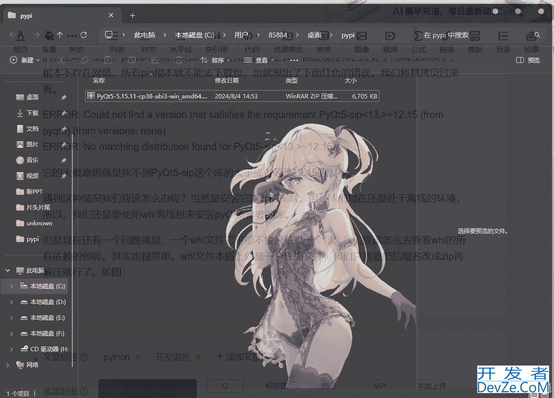 python安装whl包并解决依赖关系的实现
