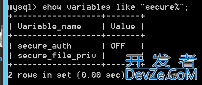 Mysql 中的secure_file_priv参数设置方法
