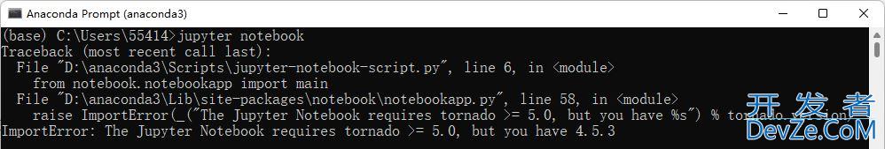 Jupyter notebook无法链接内核、运行代码问题