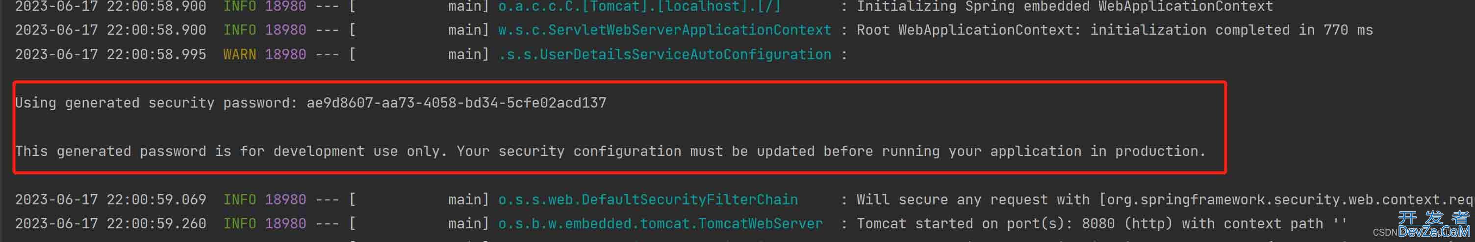 springboot security快速使用示例详解