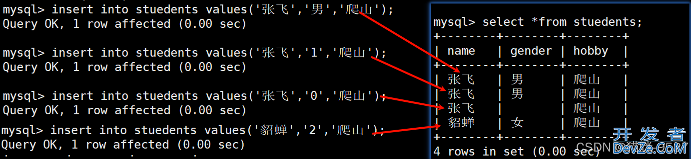 Mysql中的数据类型用法及解读