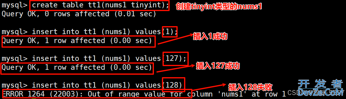 Mysql中的数据类型用法及解读