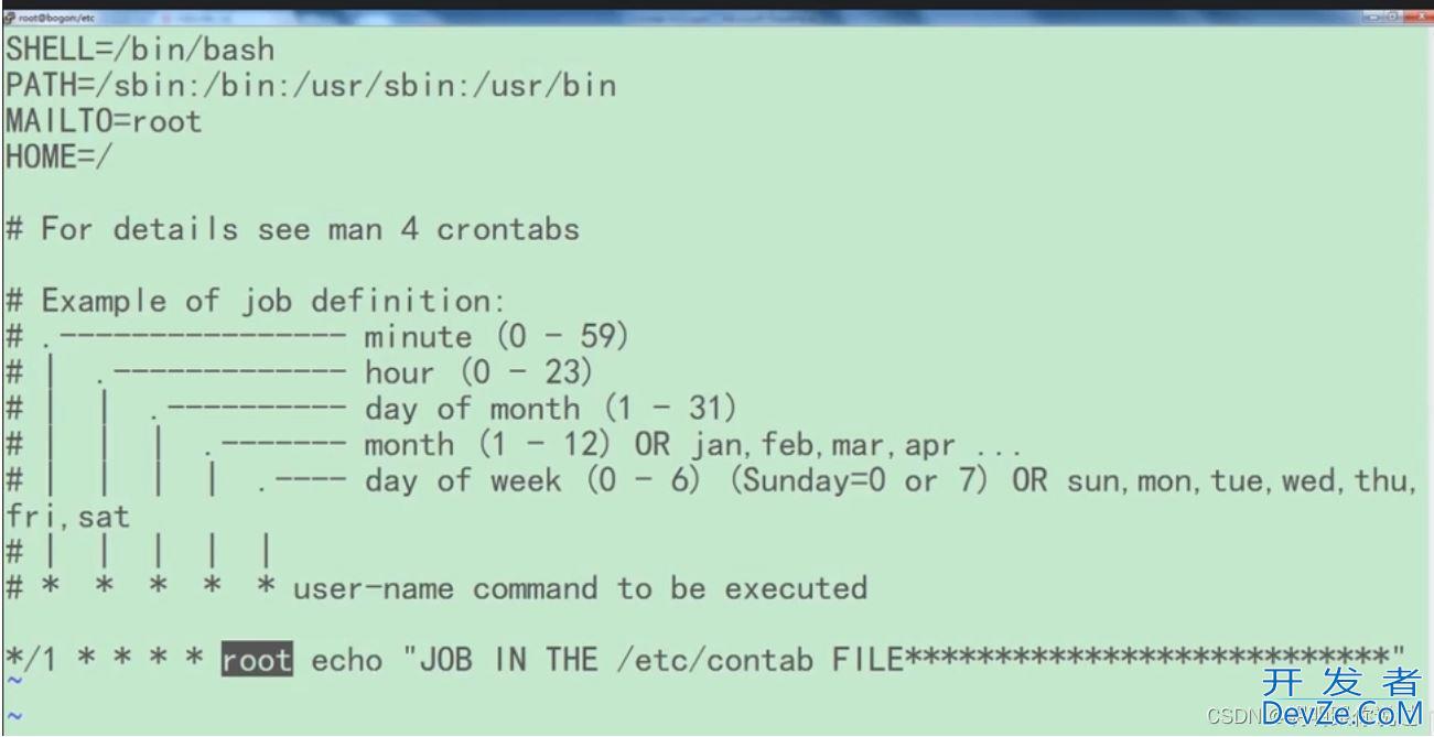 Linux中的计划任务(crontab)使用方式