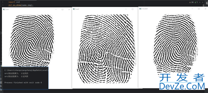 Python和OpenCV进行指纹识别与验证的实现
