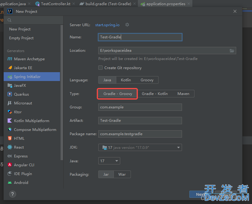 idea SpringBoot+Gradle环境配置到项目打包