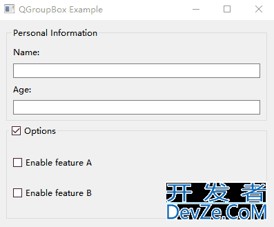 Qt中QGroupBox控件的实现