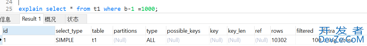 Mysql中条件字段有索引,但使用不了索引的几种场景详解