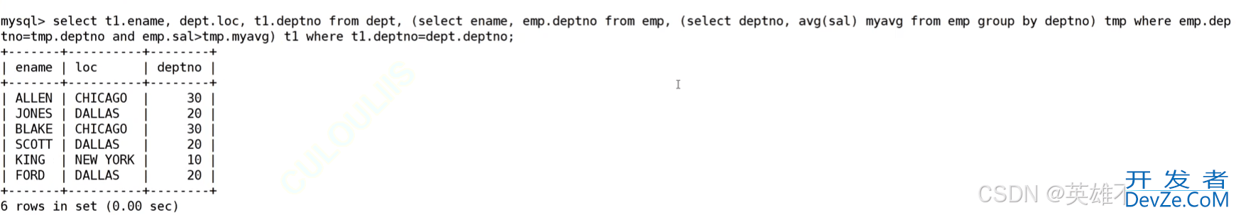 MySQL 复合查询案例详解