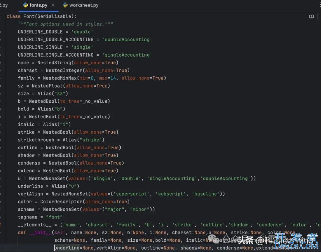 python中openpyxl库设置表格样式之字体/边框/对齐/颜色等