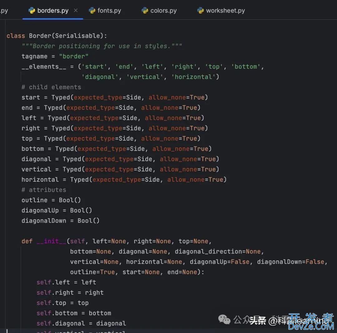 python中openpyxl库设置表格样式之字体/边框/对齐/颜色等