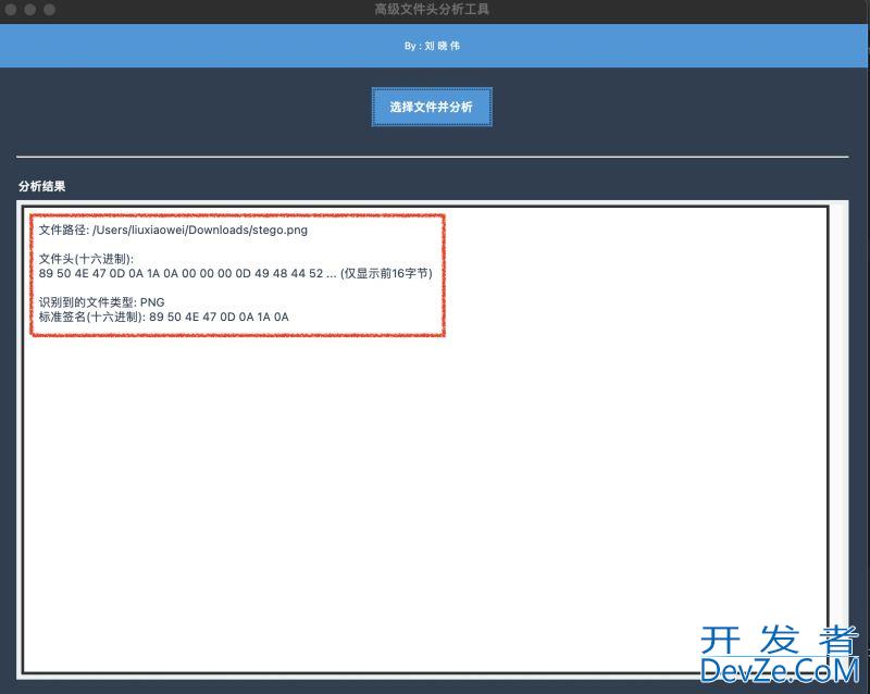 基于Python开发一个文件头签名分析工具
