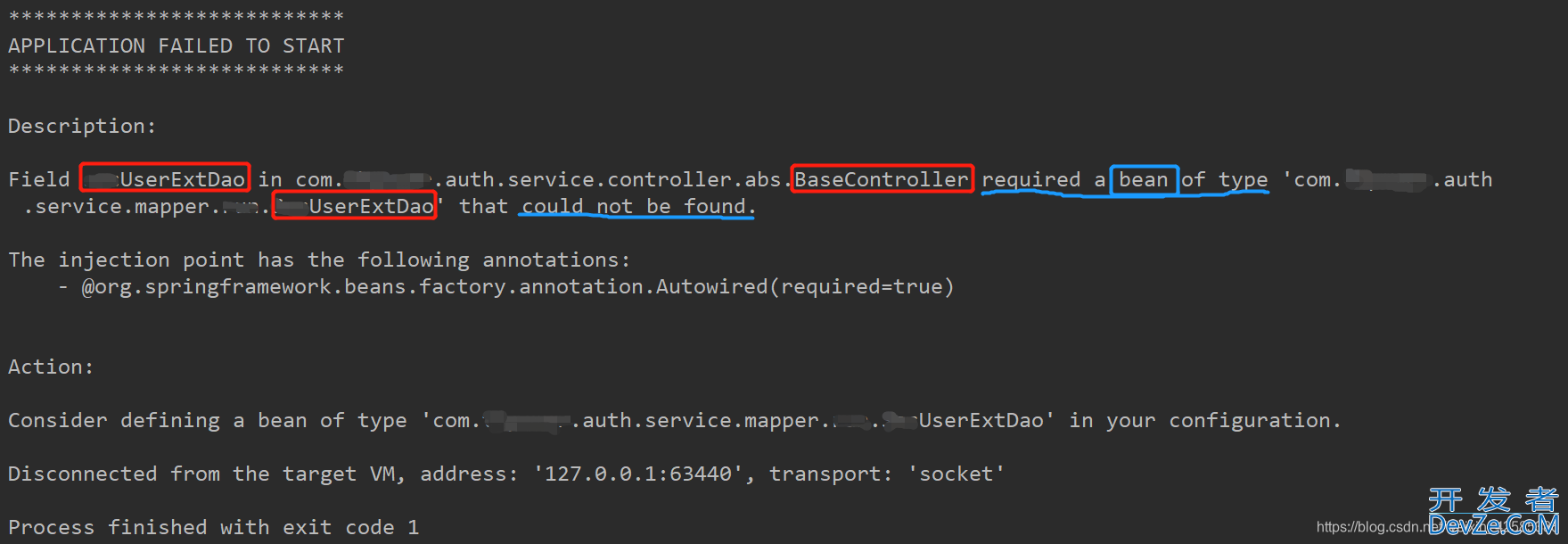 解决bean对象注入报错:Field in required a bean of type‘‘that could not be found.问题