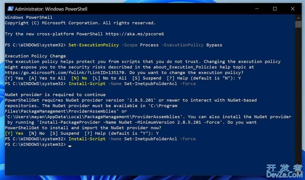 微软为Win11/Win10新PowerShell脚本:恢复C盘已删inetpub文件夹