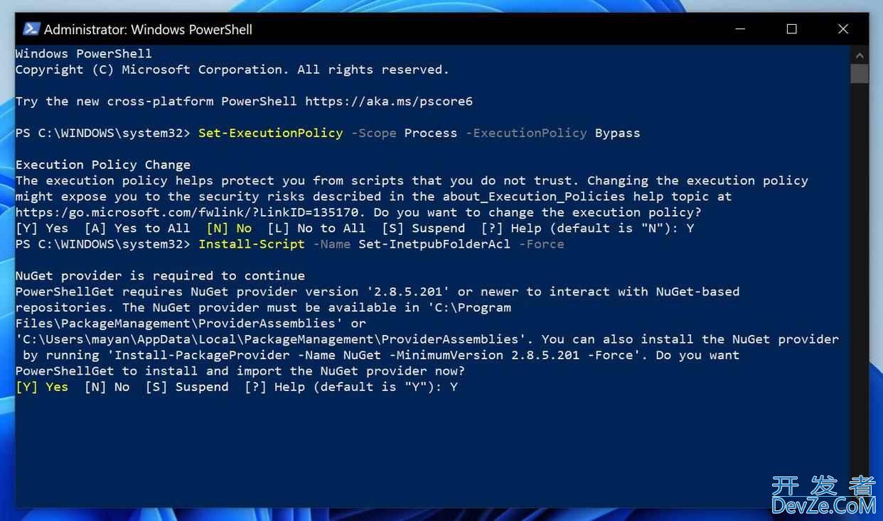 微软为Win11/Win10新PowerShell脚本:恢复C盘已删inetpub文件夹