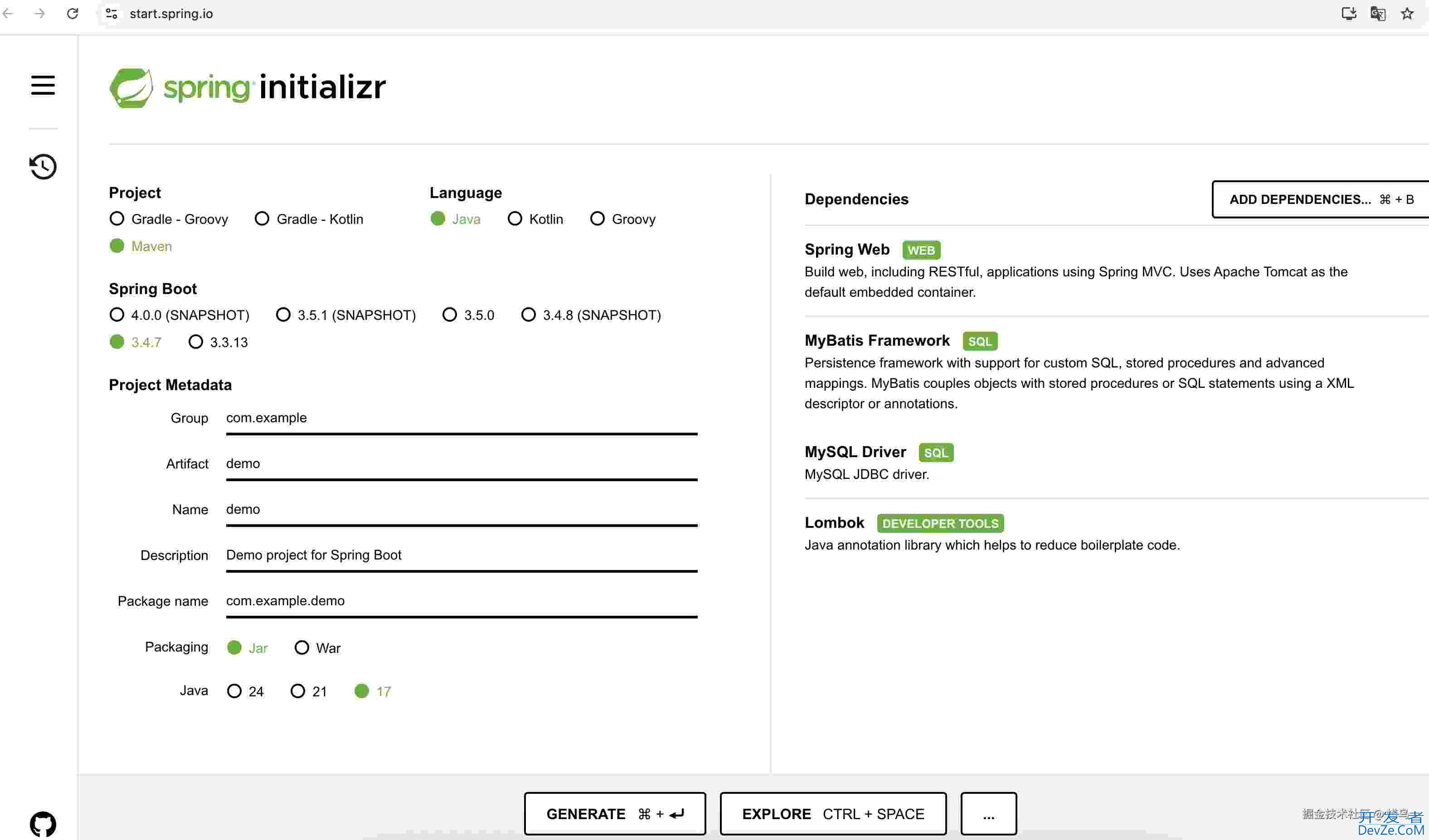 SpringBoot使用MyBatis Generator生成动态SQL的详细步骤