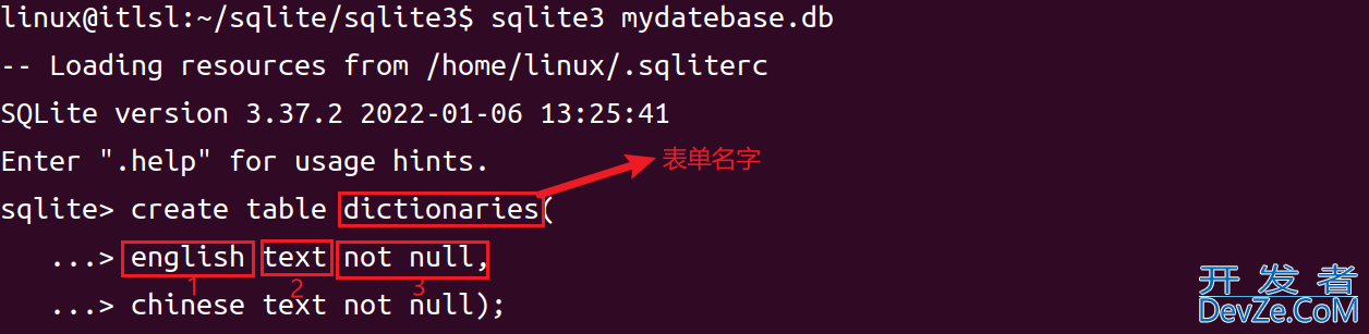 Linux系统上sqlite3的使用操作实例