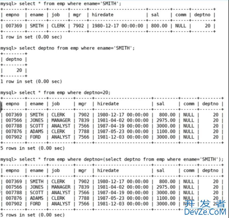 mysql表操作与查询功能详解