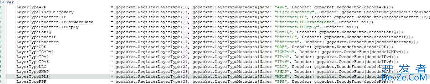 使用gopacket解析协议层中的相关数据方式
