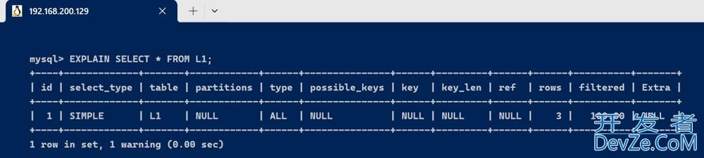 MySQL中的EXPLAIN用法及解读