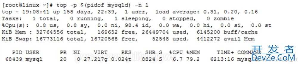 MySQL 内存使用率常用分析语句