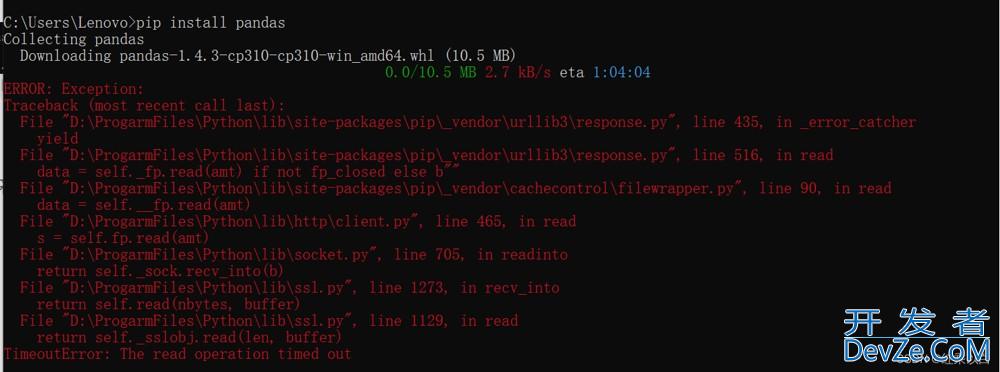 Python安装Pandas库的两种方法