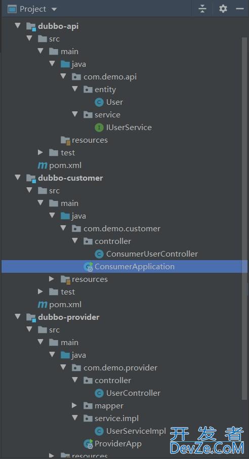 Springboot整合dubbo搭建微服务的实现示例