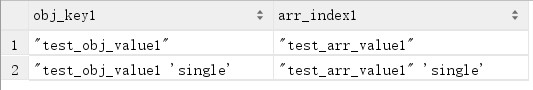 MySQL JSON类型字段的简单使用