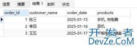 MySQL GROUP_CONCAT将多行数据合并成一行