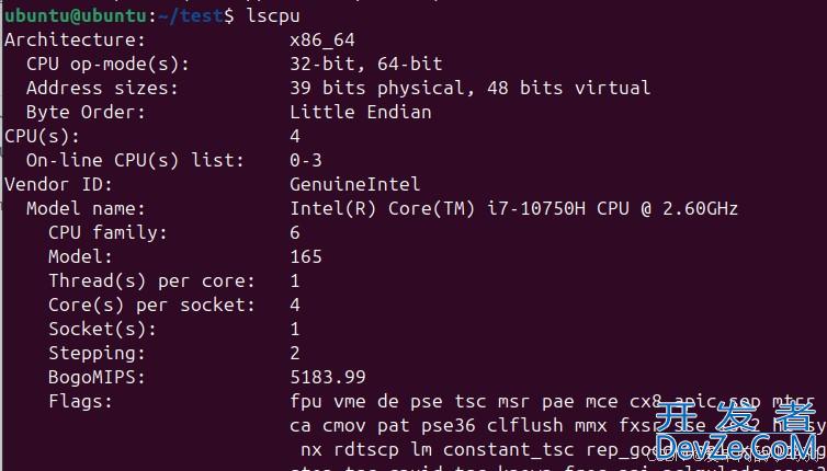 linux中实现查看cpu核心数量