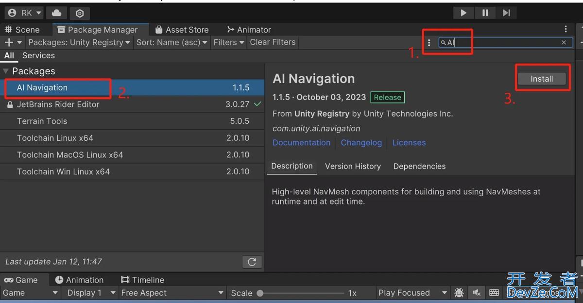 Unity3D游戏-鼠标点击使角色移动避开障碍物
