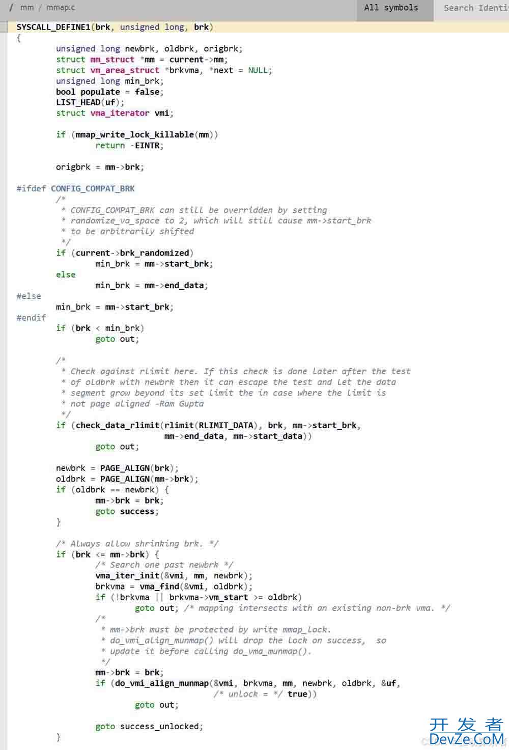 Linux进程地址空间的使用及说明