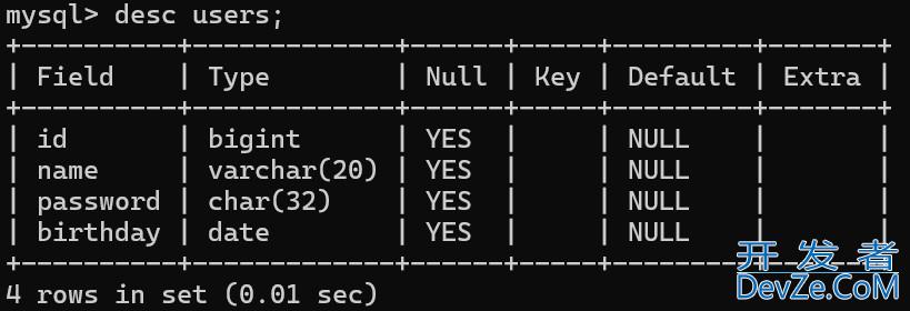 MySQL数据类型和表的操作方法