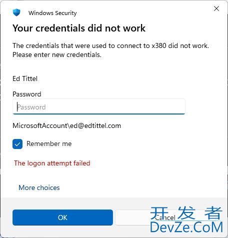 Win11/Win10远程桌面拒绝微软账号登录提示您的凭据无效的解决办法