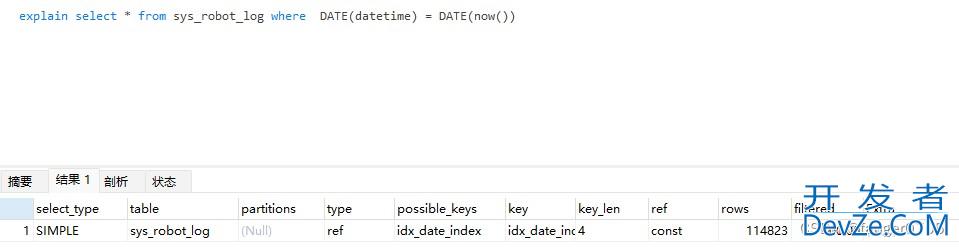MySql中时间字段增加函数索引方式