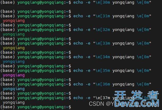 Linux Shell echo命令输出格式详解