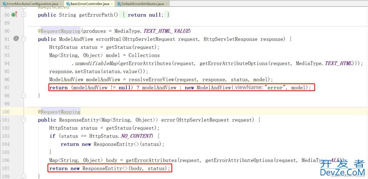 SpringBoot Web开发中的异常处理自动配置原理解析 SpringBoot Web开发中的异常处理自动配置原理解析